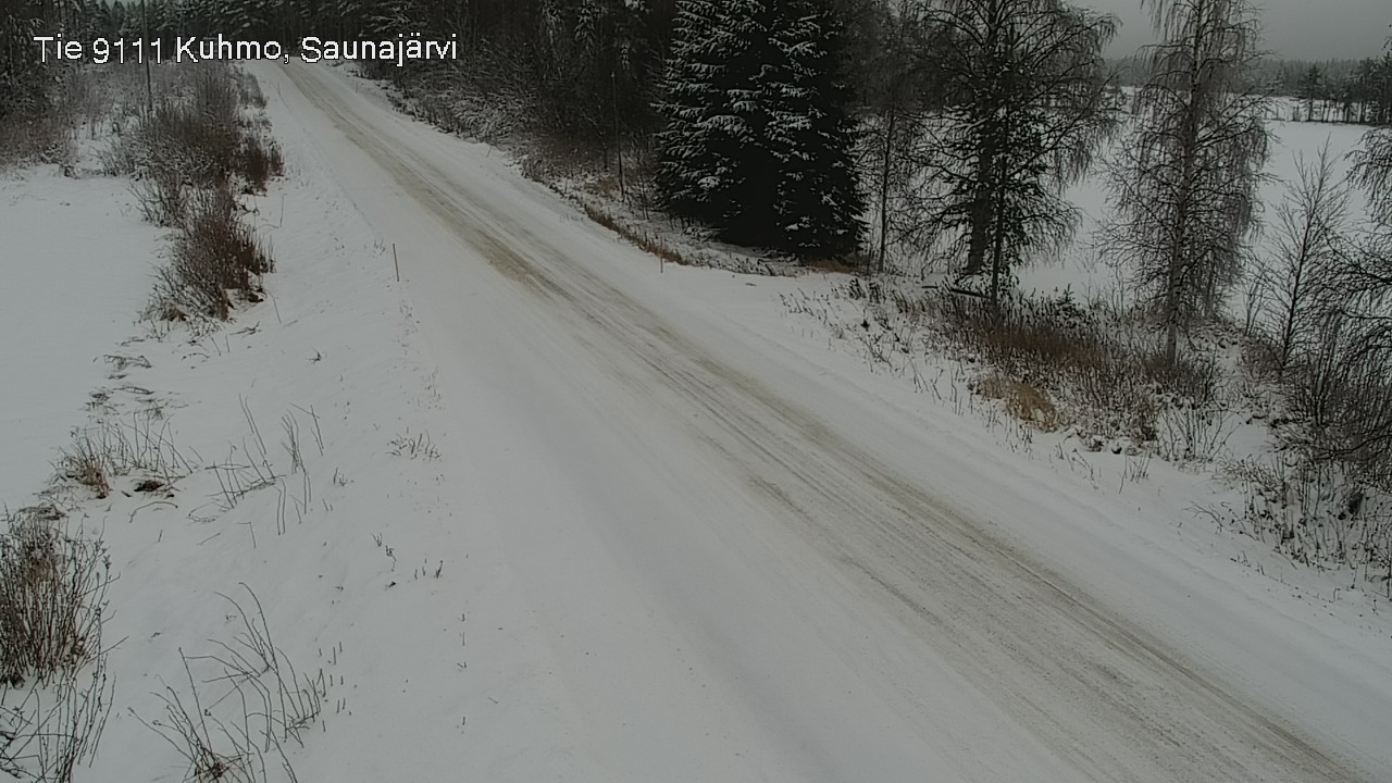 Weather Camera Image Väg 9111 Kuhmo, Saunajärvi, Kuhmo, Kainuu