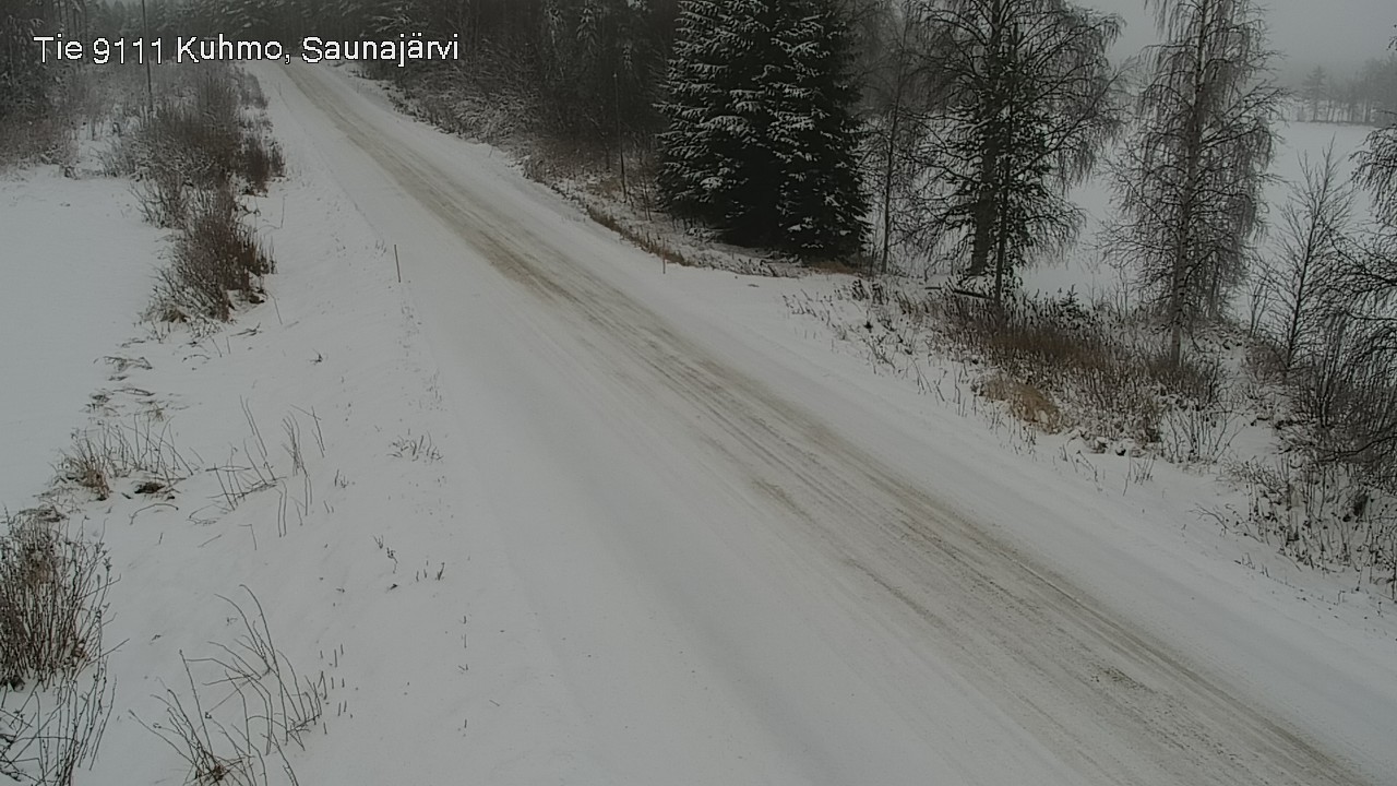 Weather Camera Image Väg 9111 Kuhmo, Saunajärvi, Kuhmo, Kainuu