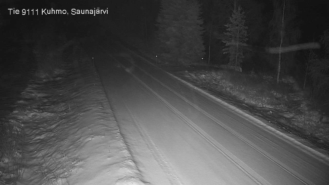 Weather Camera Image Väg 9111 Kuhmo, Saunajärvi, Kuhmo, Kainuu