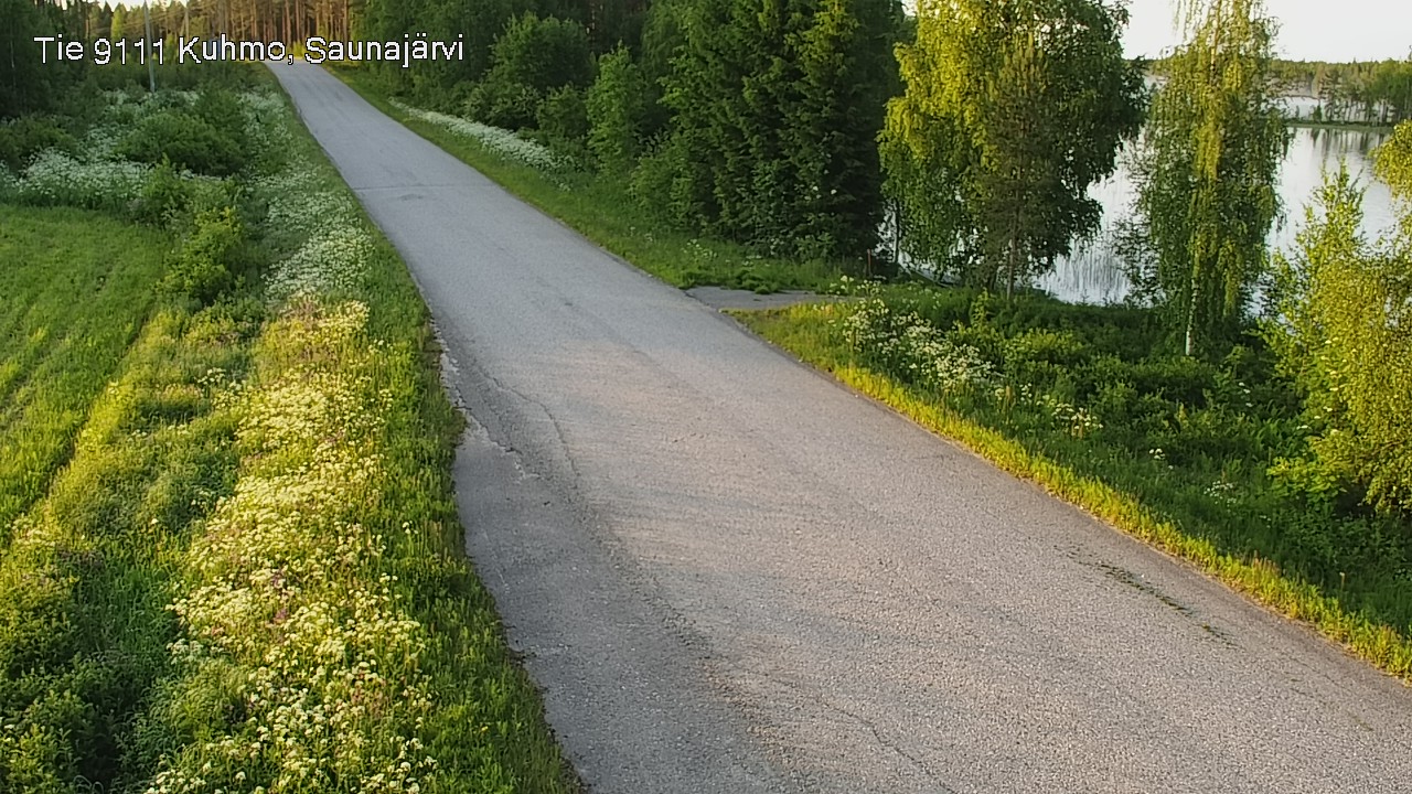 Weather Camera Image Road 9111 Kuhmo, Saunajärvi, Kuhmo, Kainuu