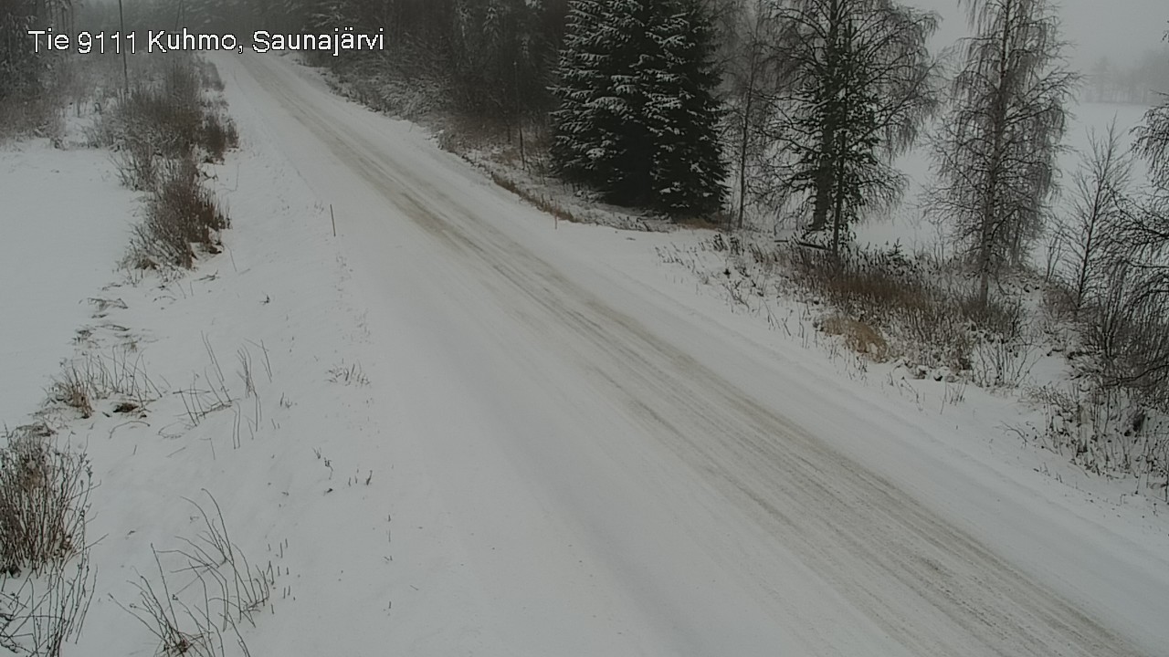Weather Camera Image Väg 9111 Kuhmo, Saunajärvi, Kuhmo, Kainuu