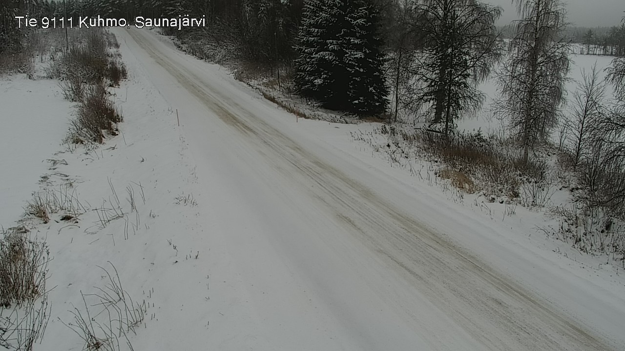 Weather Camera Image Väg 9111 Kuhmo, Saunajärvi, Kuhmo, Kainuu