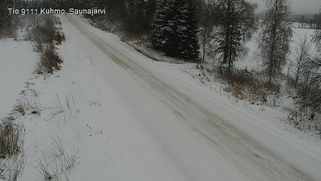 Weather Camera Image Väg 9111 Kuhmo, Saunajärvi, Kuhmo, Kainuu