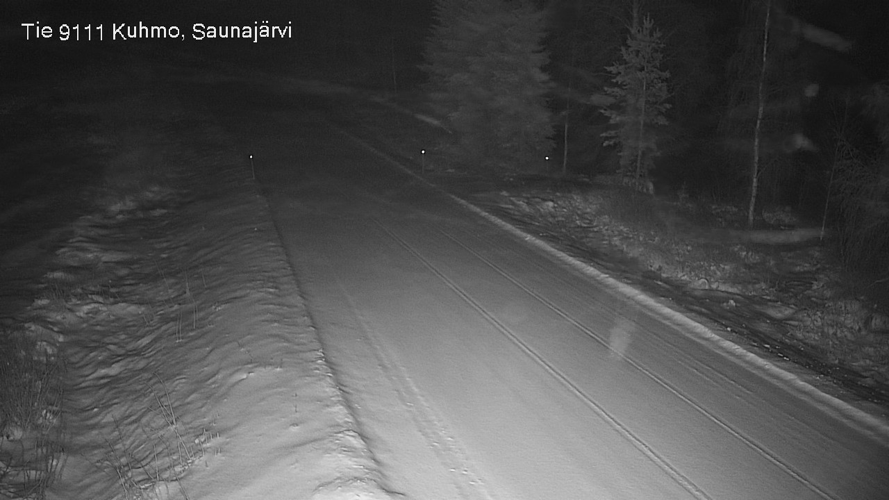 Weather Camera Image Väg 9111 Kuhmo, Saunajärvi, Kuhmo, Kainuu