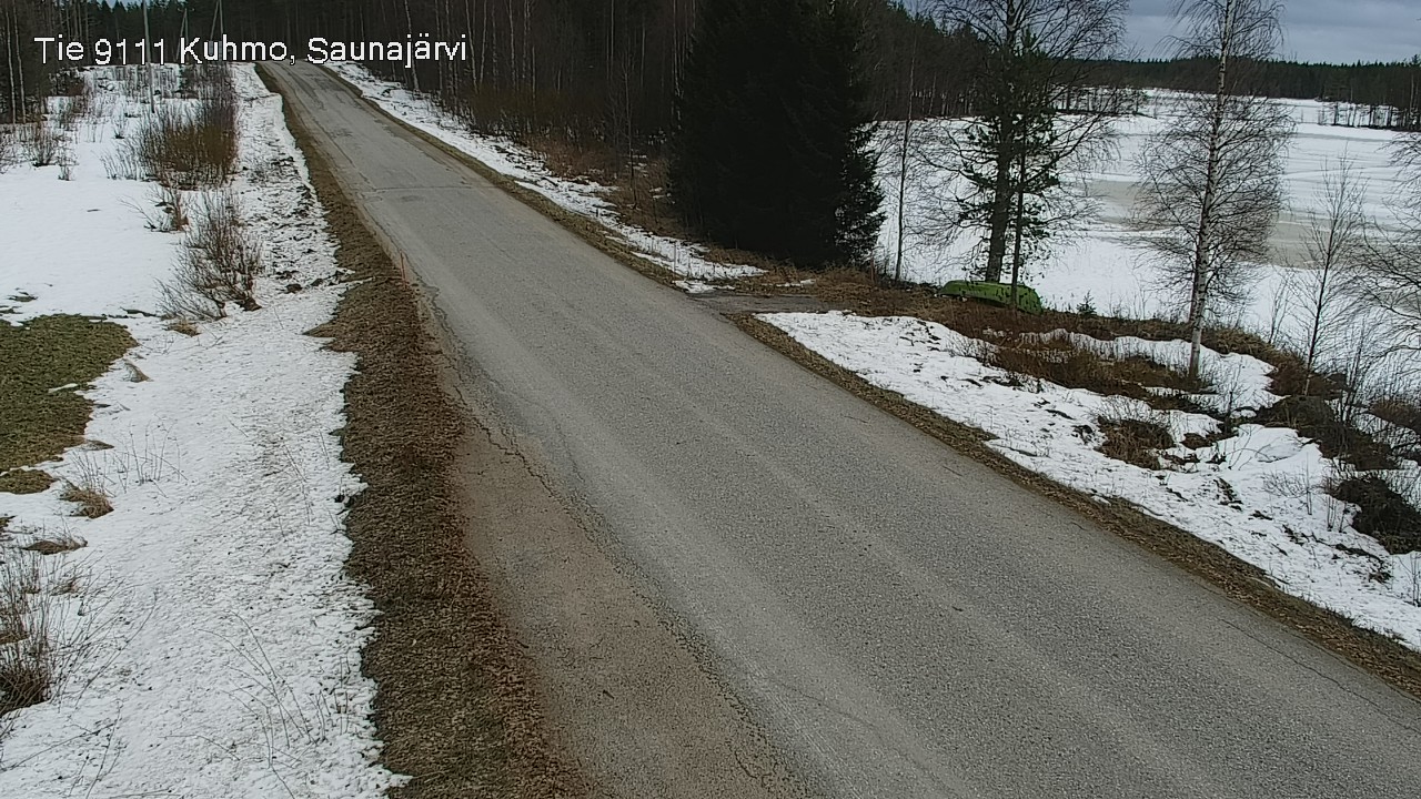 Weather Camera Image Road 9111 Kuhmo, Saunajärvi, Kuhmo, Kainuu
