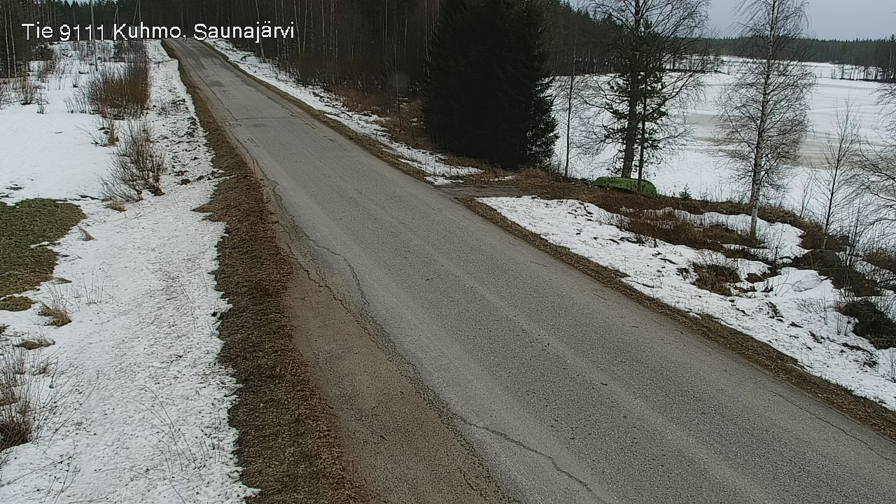 Weather Camera Image Väg 9111 Kuhmo, Saunajärvi, Kuhmo, Kainuu