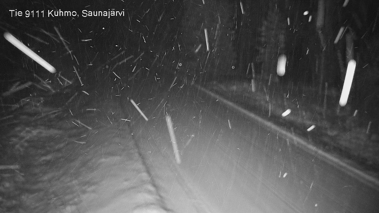 Weather Camera Image Väg 9111 Kuhmo, Saunajärvi, Kuhmo, Kainuu