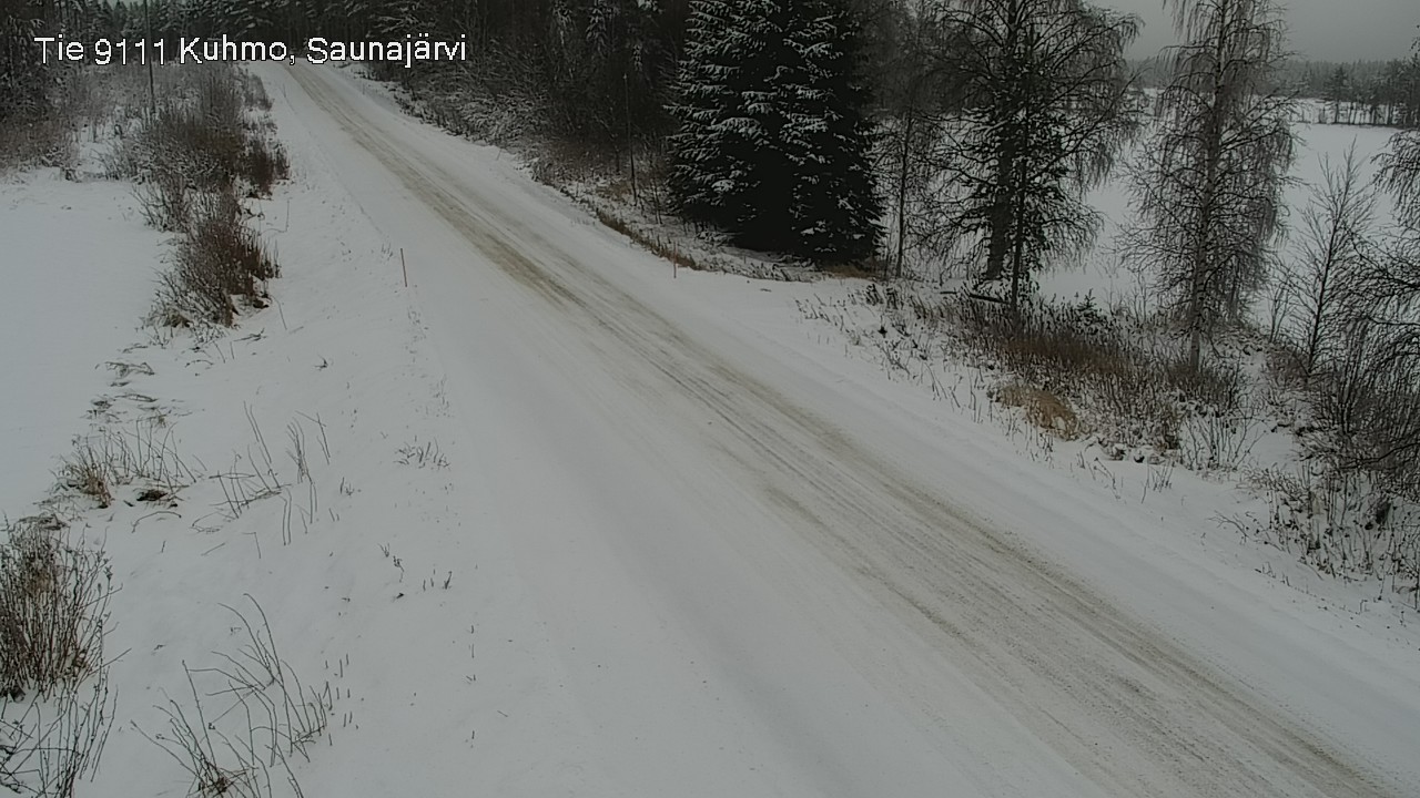 Weather Camera Image Väg 9111 Kuhmo, Saunajärvi, Kuhmo, Kainuu