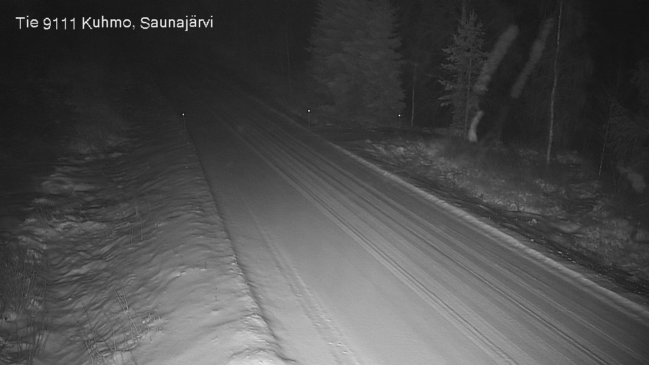 Weather Camera Image Väg 9111 Kuhmo, Saunajärvi, Kuhmo, Kainuu