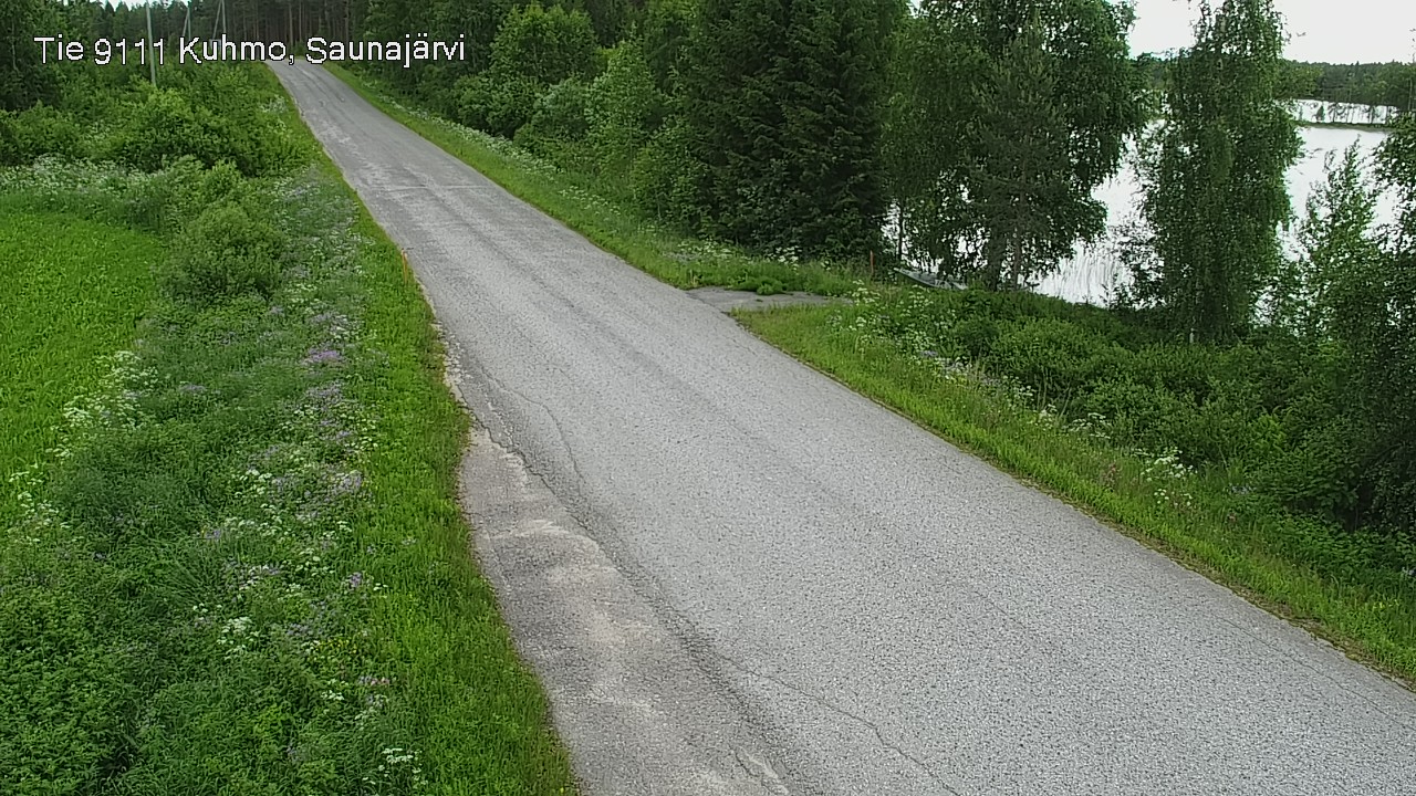 Weather Camera Image Road 9111 Kuhmo, Saunajärvi, Kuhmo, Kainuu