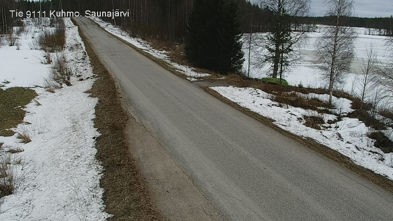 Weather Camera Image Road 9111 Kuhmo, Saunajärvi, Kuhmo, Kainuu