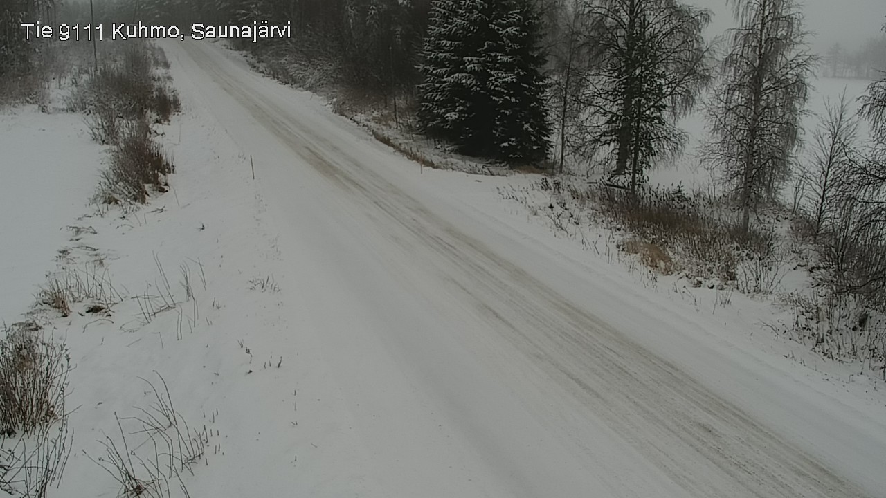 Weather Camera Image Väg 9111 Kuhmo, Saunajärvi, Kuhmo, Kainuu