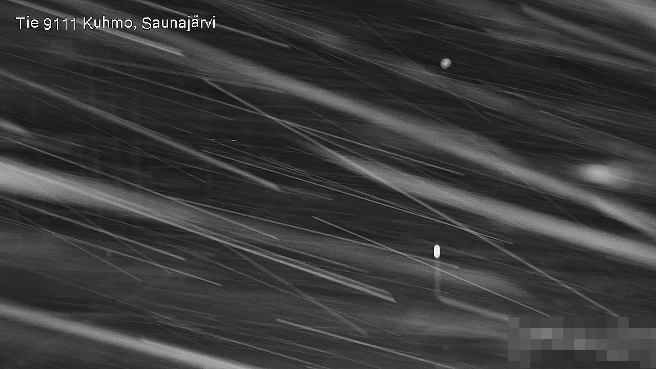 Weather Camera Image Road 9111 Kuhmo, Saunajärvi, Kuhmo, Kainuu