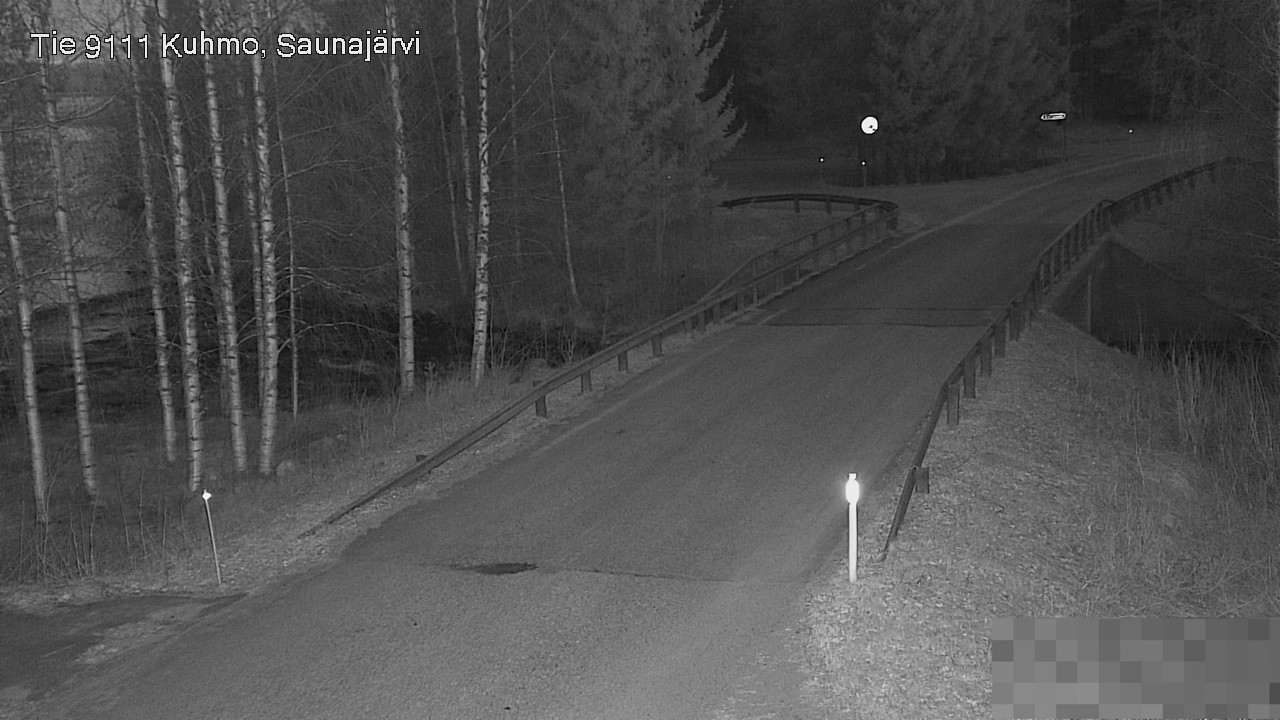 Weather Camera Image Road 9111 Kuhmo, Saunajärvi, Kuhmo, Kainuu