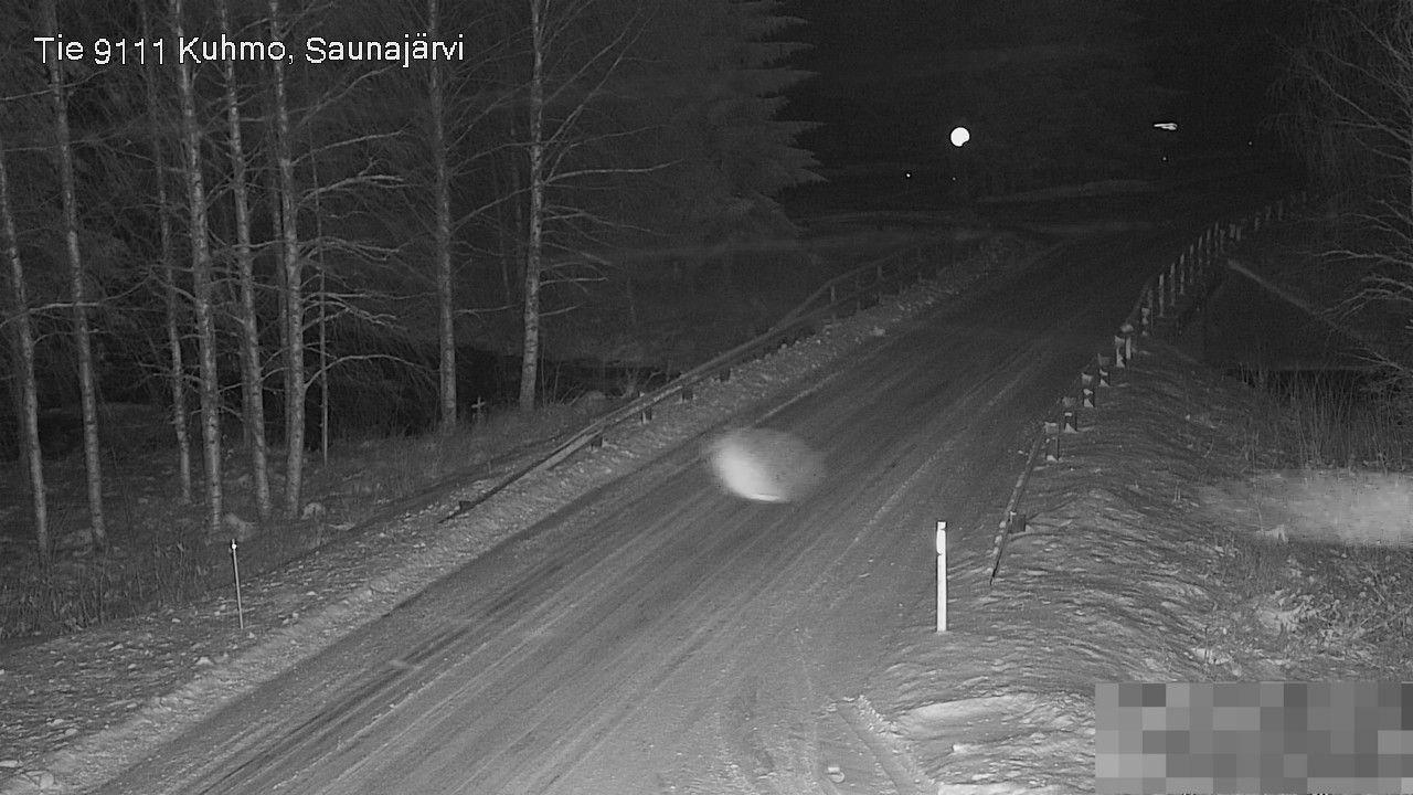 Weather Camera Image Road 9111 Kuhmo, Saunajärvi, Kuhmo, Kainuu