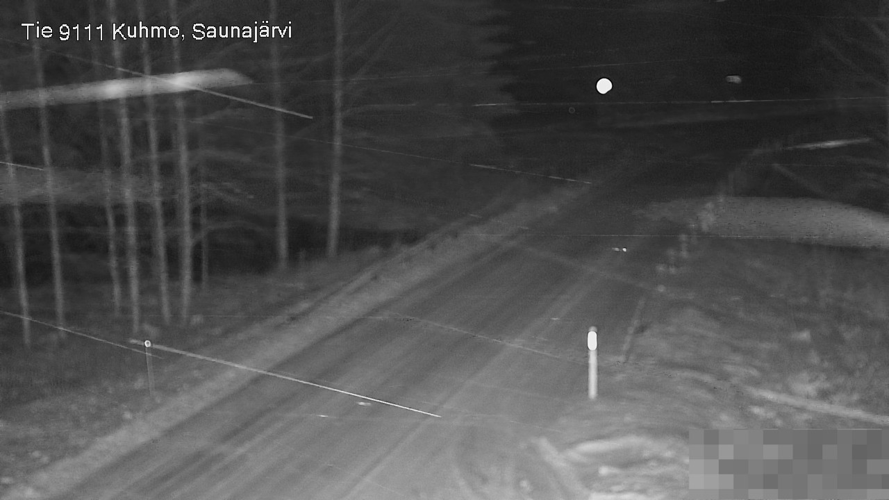 Weather Camera Image Road 9111 Kuhmo, Saunajärvi, Kuhmo, Kainuu