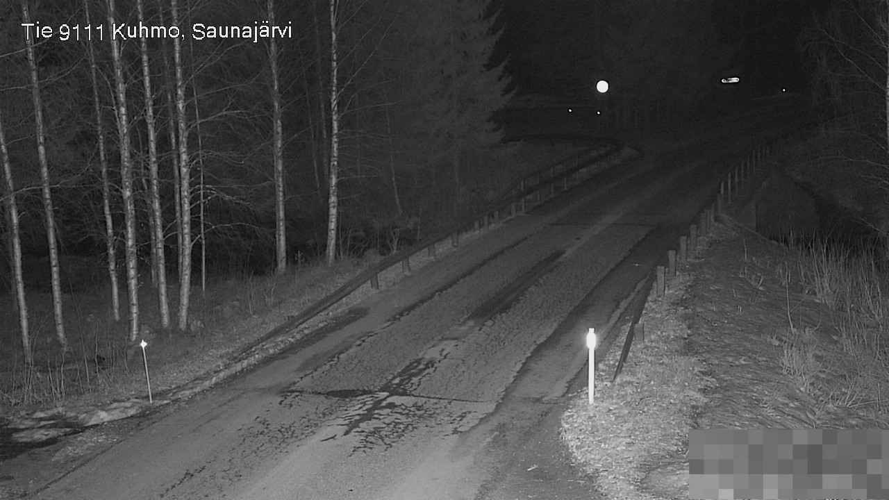 Weather Camera Image Road 9111 Kuhmo, Saunajärvi, Kuhmo, Kainuu