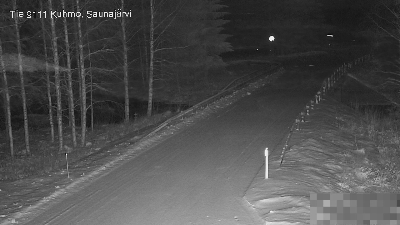 Weather Camera Image Road 9111 Kuhmo, Saunajärvi, Kuhmo, Kainuu