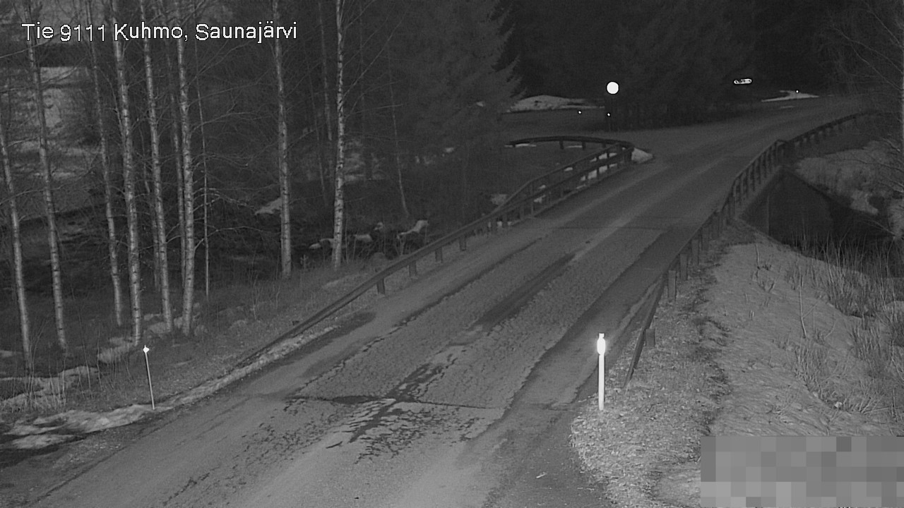 Weather Camera Image Road 9111 Kuhmo, Saunajärvi, Kuhmo, Kainuu