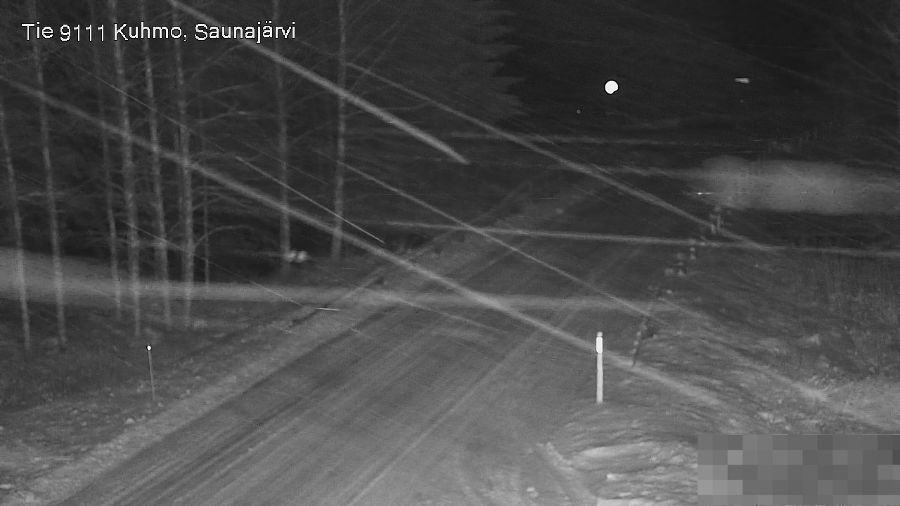 Weather Camera Image Road 9111 Kuhmo, Saunajärvi, Kuhmo, Kainuu