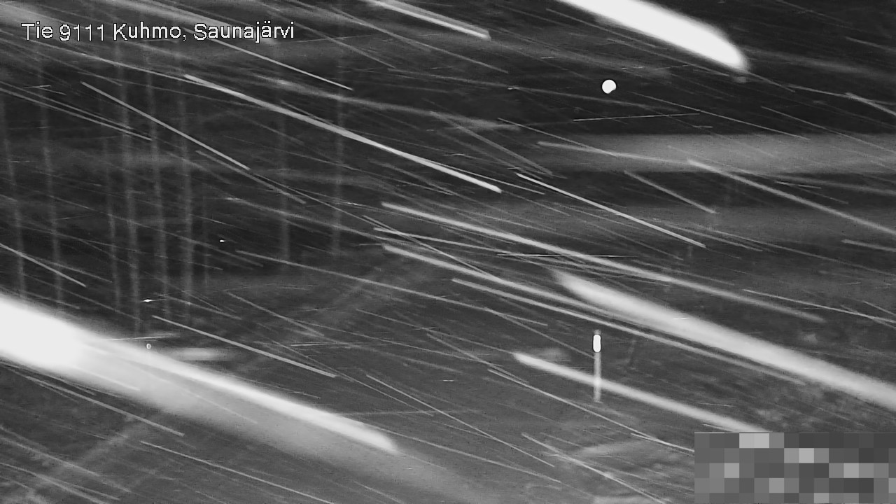 Weather Camera Image Road 9111 Kuhmo, Saunajärvi, Kuhmo, Kainuu