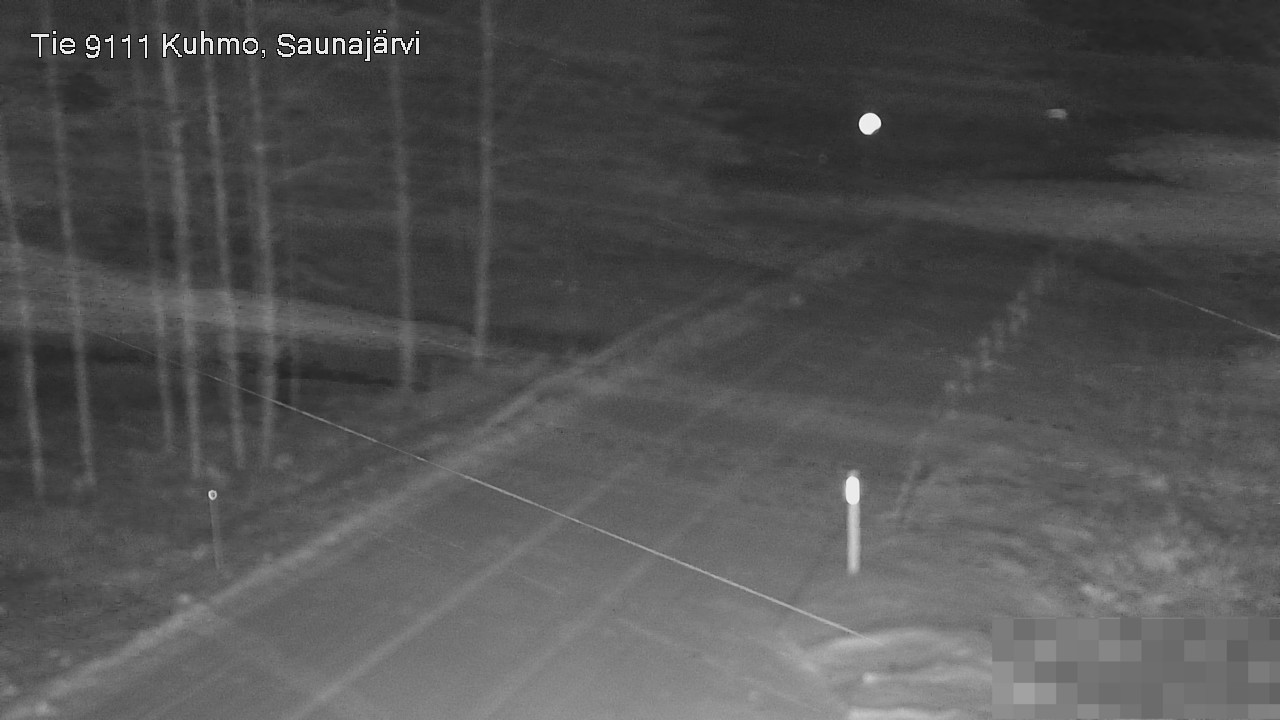 Weather Camera Image Road 9111 Kuhmo, Saunajärvi, Kuhmo, Kainuu