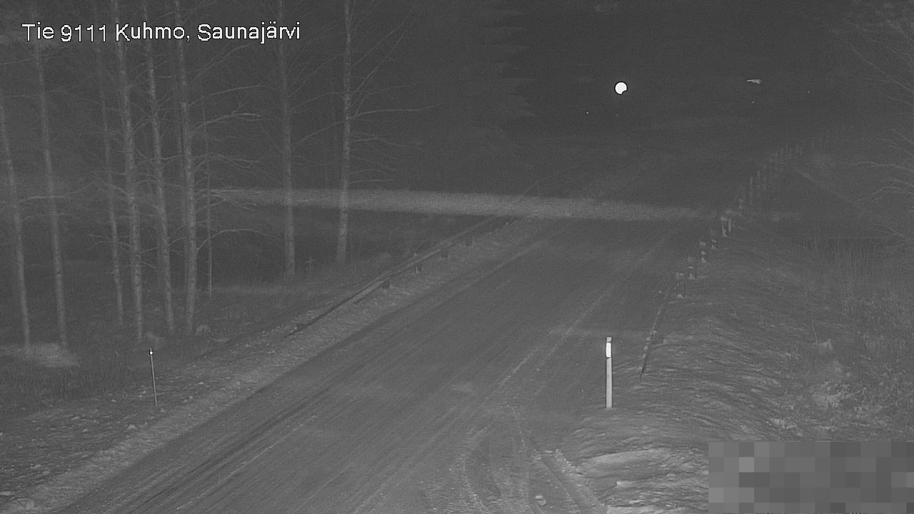 Weather Camera Image Road 9111 Kuhmo, Saunajärvi, Kuhmo, Kainuu
