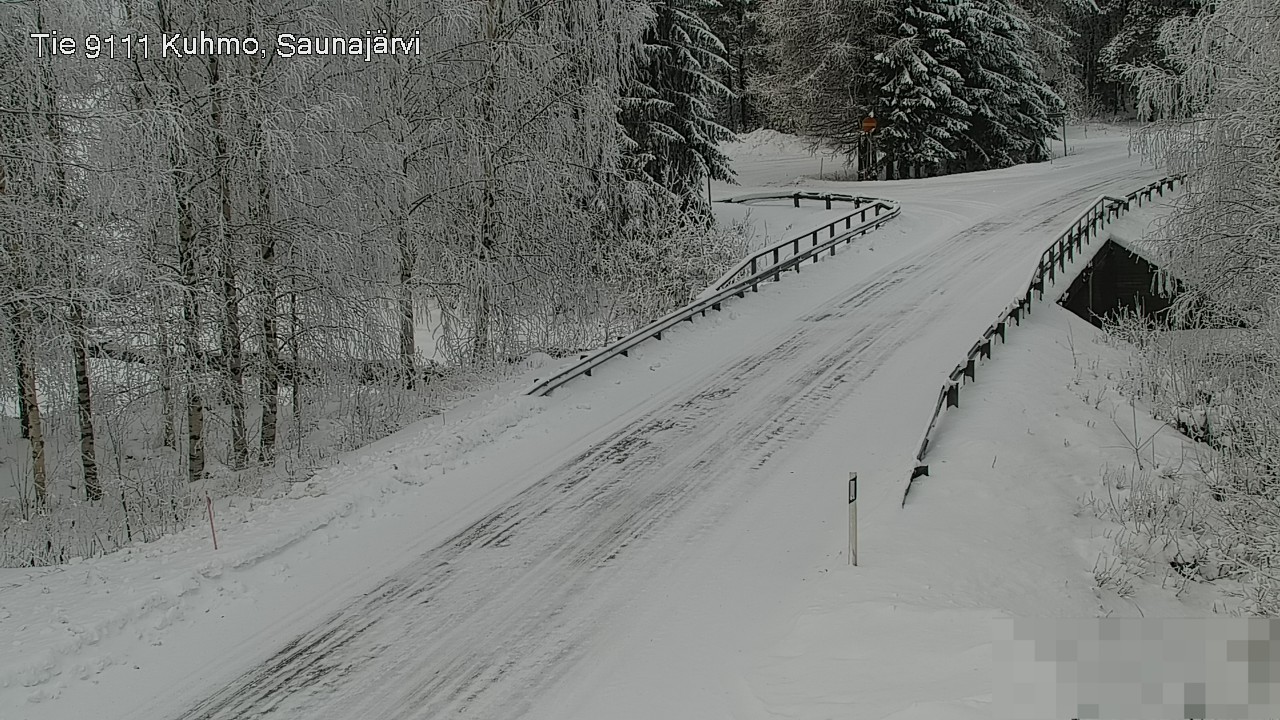 Weather Camera Image Road 9111 Kuhmo, Saunajärvi, Kuhmo, Kainuu