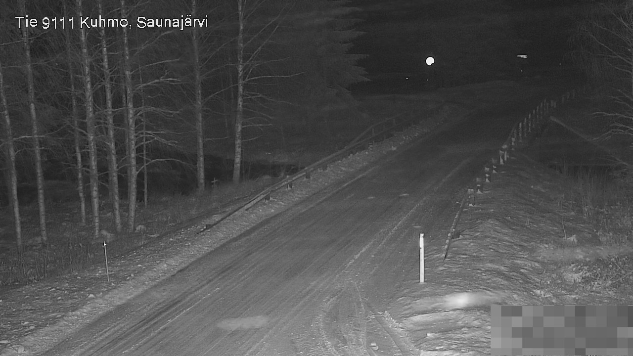 Weather Camera Image Road 9111 Kuhmo, Saunajärvi, Kuhmo, Kainuu