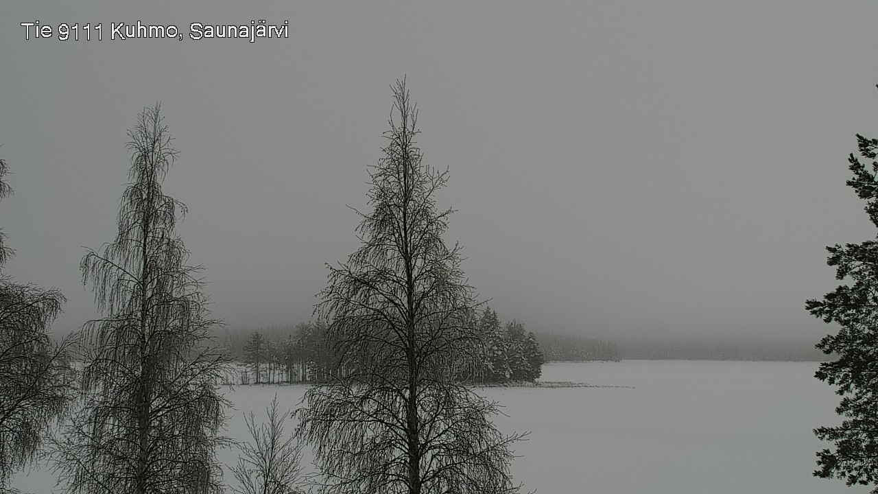 Weather Camera Image Road 9111 Kuhmo, Saunajärvi, Kuhmo, Kainuu