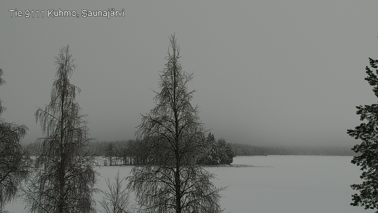 Weather Camera Image Road 9111 Kuhmo, Saunajärvi, Kuhmo, Kainuu