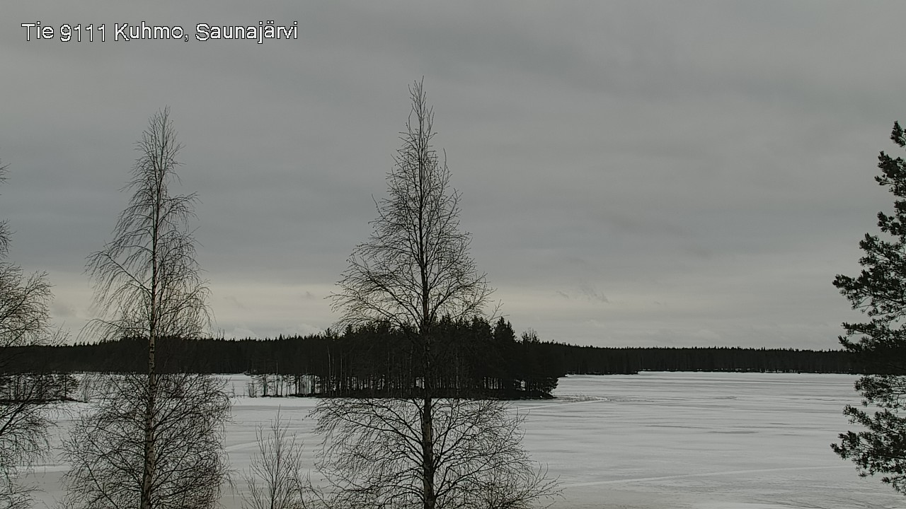 Weather Camera Image Road 9111 Kuhmo, Saunajärvi, Kuhmo, Kainuu