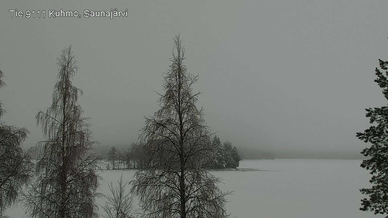 Weather Camera Image Road 9111 Kuhmo, Saunajärvi, Kuhmo, Kainuu