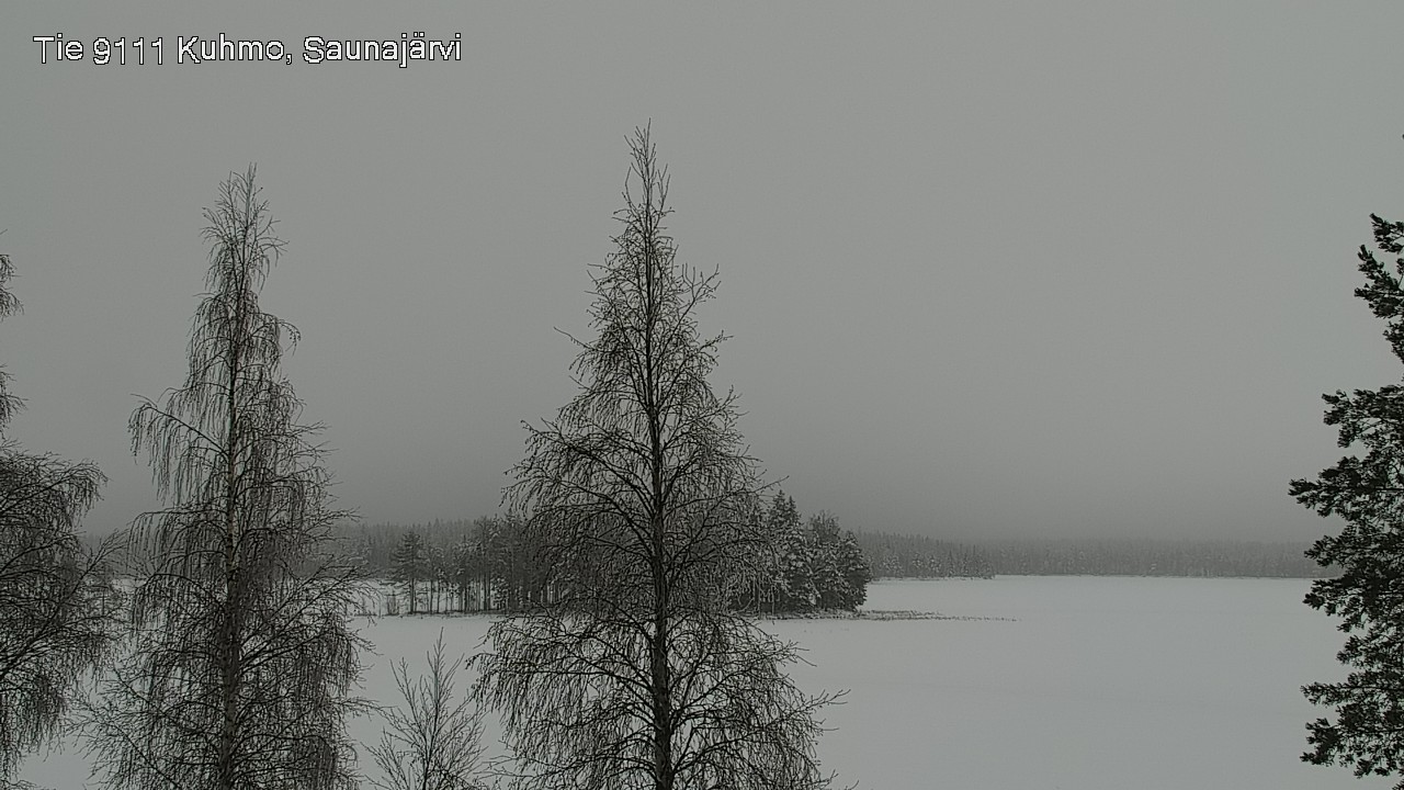 Weather Camera Image Road 9111 Kuhmo, Saunajärvi, Kuhmo, Kainuu