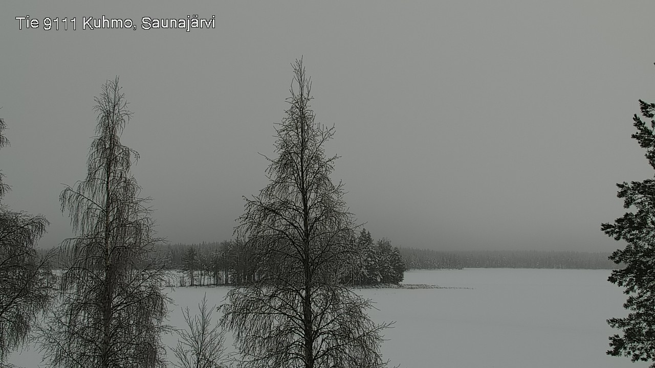 Weather Camera Image Road 9111 Kuhmo, Saunajärvi, Kuhmo, Kainuu