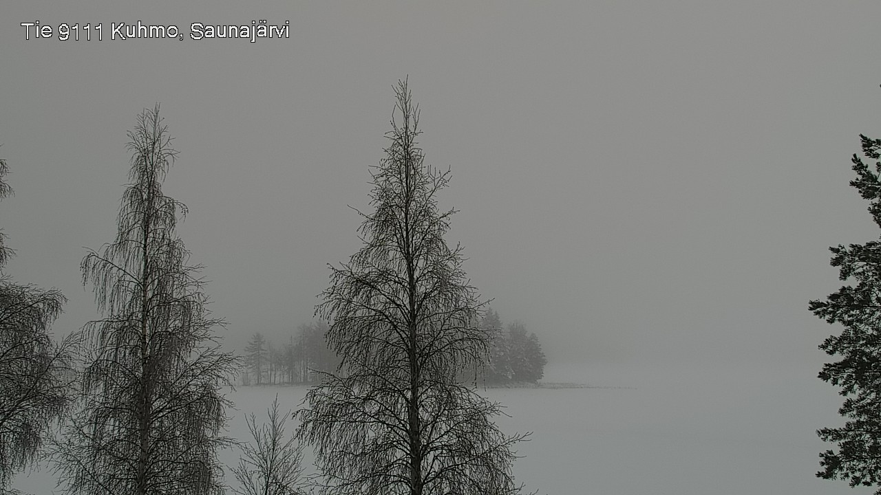 Weather Camera Image Road 9111 Kuhmo, Saunajärvi, Kuhmo, Kainuu