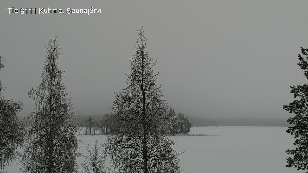 Weather Camera Image Road 9111 Kuhmo, Saunajärvi, Kuhmo, Kainuu