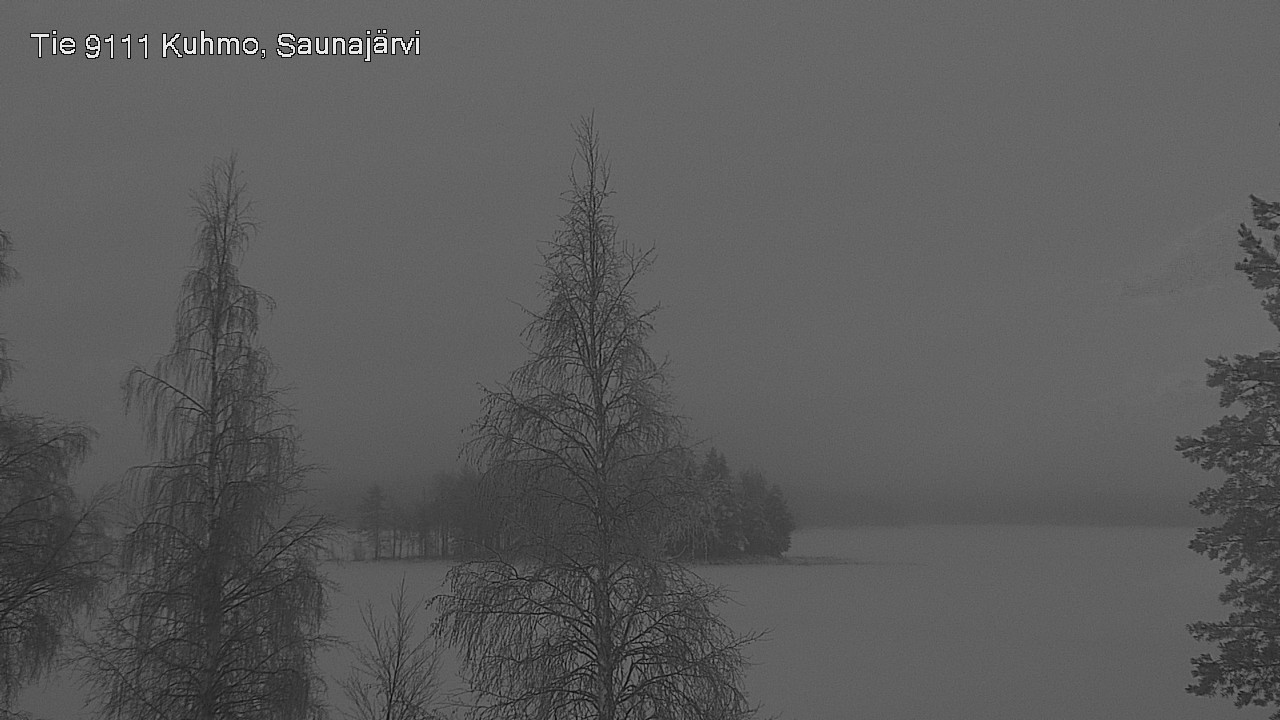 Weather Camera Image Road 9111 Kuhmo, Saunajärvi, Kuhmo, Kainuu