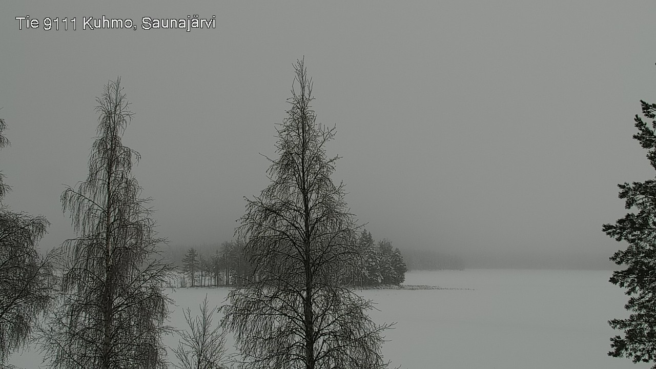 Weather Camera Image Road 9111 Kuhmo, Saunajärvi, Kuhmo, Kainuu