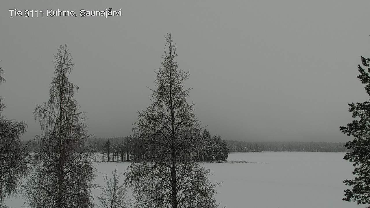Weather Camera Image Road 9111 Kuhmo, Saunajärvi, Kuhmo, Kainuu