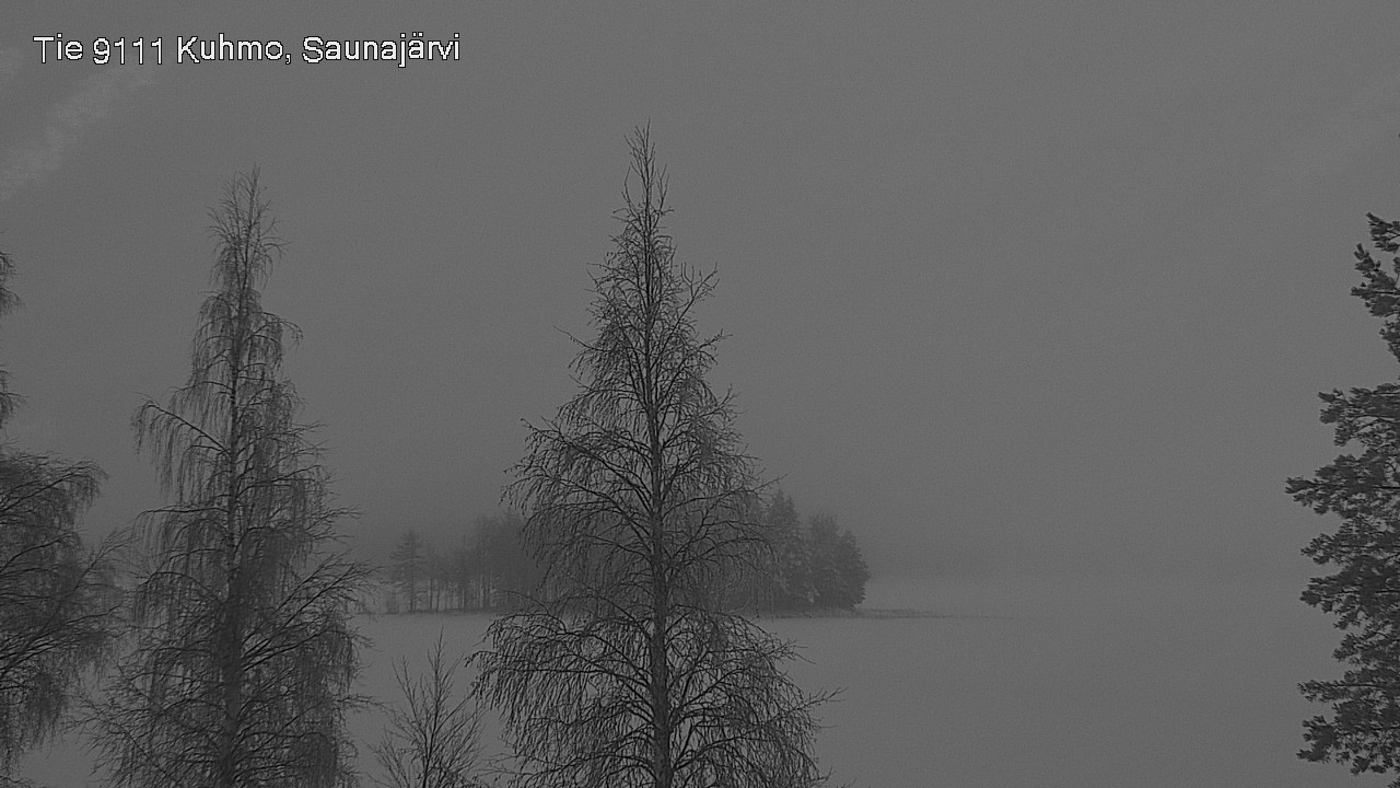 Weather Camera Image Road 9111 Kuhmo, Saunajärvi, Kuhmo, Kainuu