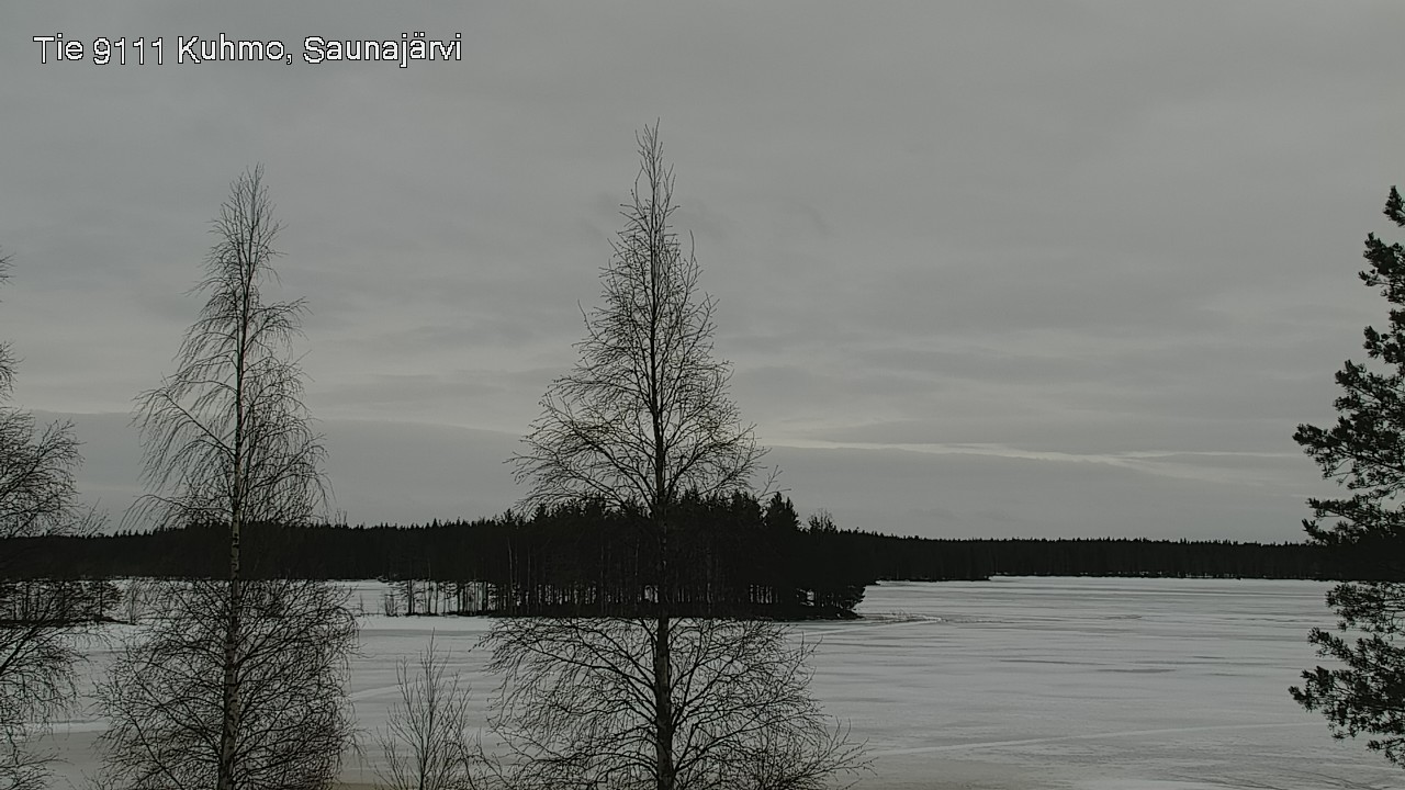 Weather Camera Image Road 9111 Kuhmo, Saunajärvi, Kuhmo, Kainuu