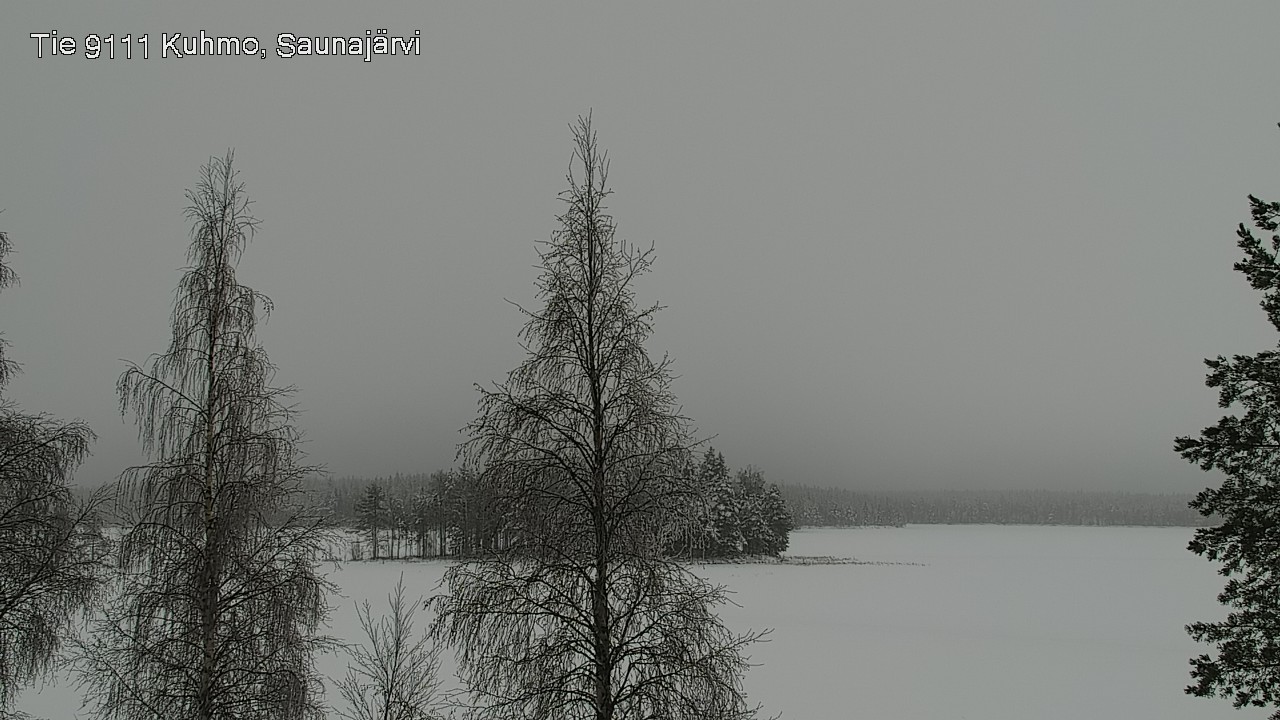 Weather Camera Image Road 9111 Kuhmo, Saunajärvi, Kuhmo, Kainuu