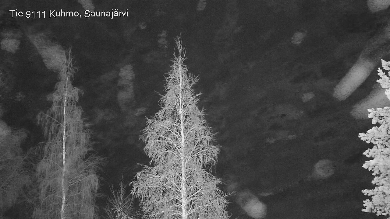 Weather Camera Image Road 9111 Kuhmo, Saunajärvi, Kuhmo, Kainuu