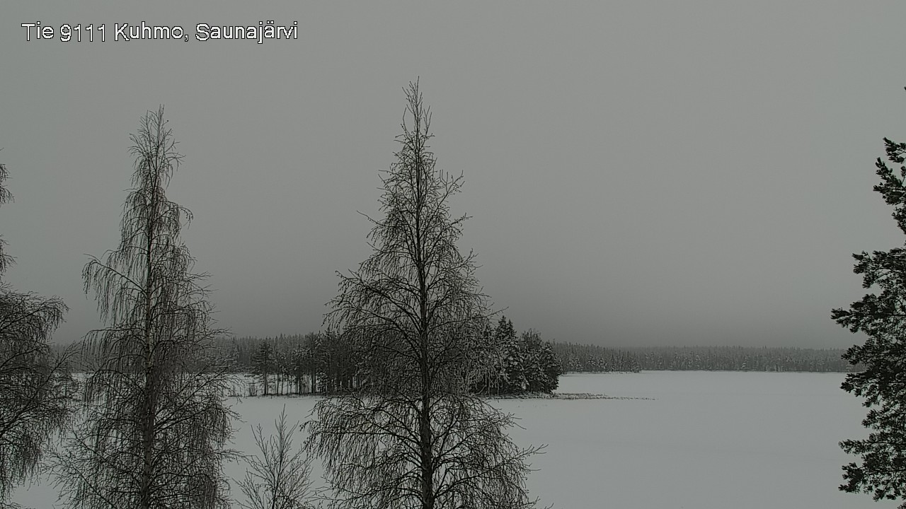 Weather Camera Image Road 9111 Kuhmo, Saunajärvi, Kuhmo, Kainuu