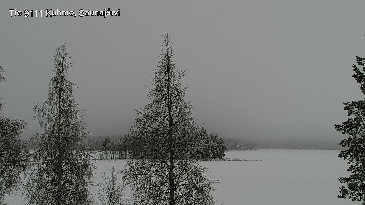 Weather Camera Image Road 9111 Kuhmo, Saunajärvi, Kuhmo, Kainuu