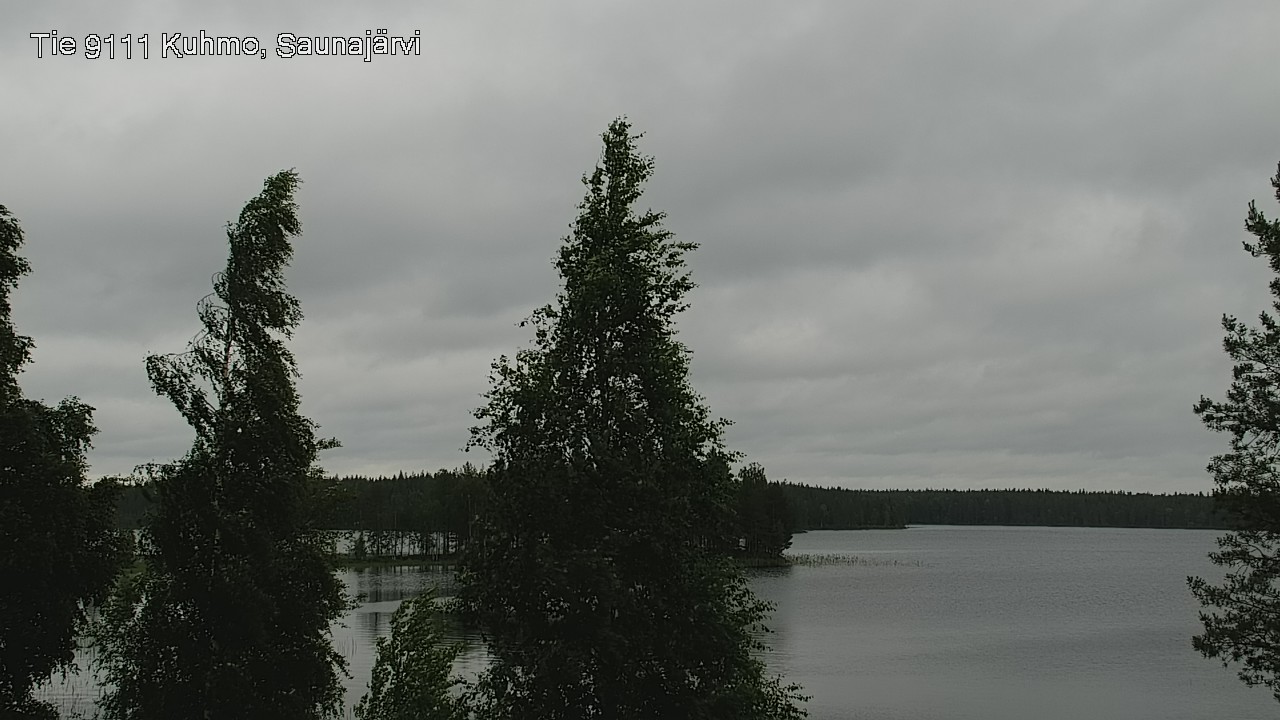 Weather Camera Image Road 9111 Kuhmo, Saunajärvi, Kuhmo, Kainuu