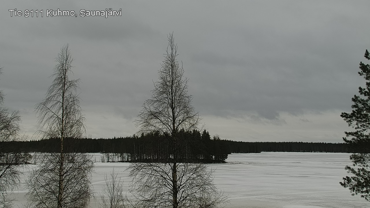 Weather Camera Image Road 9111 Kuhmo, Saunajärvi, Kuhmo, Kainuu