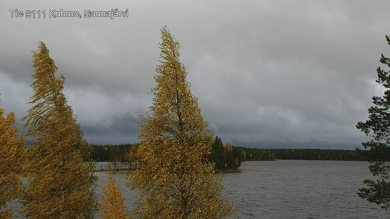 Weather Camera Image Road 9111 Kuhmo, Saunajärvi, Kuhmo, Kainuu