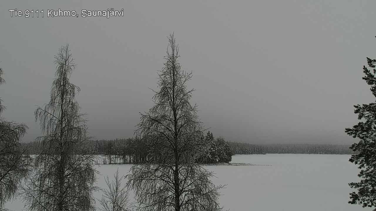 Weather Camera Image Road 9111 Kuhmo, Saunajärvi, Kuhmo, Kainuu